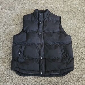 Men's St John’s Bay Black Puffer Vest Sz Large